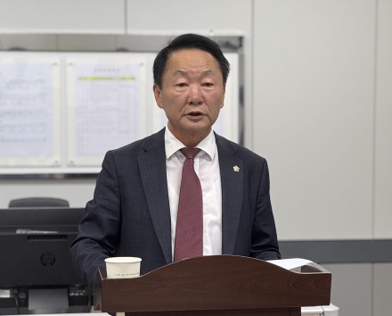 가평군의회 최정용 의원, 새마을회 예산안 관련 입장 기자회견