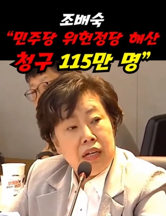조배숙 "민주당 위헌정당 해산청구 115만명"