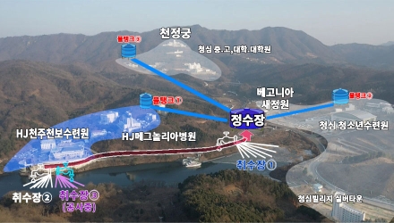【단독·탐사】 ⓶지하수인가, 강물인가?..수도공급 안 되는 통일교 ‘수천 톤 물’의 정체