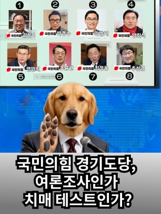 [개소리뉴스] 국민의힘 경기도당, 여론조사인가 치매 테스트인가?