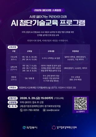 의정부시, 대기업 연계 PoC 지원 사업 참여기업 모집