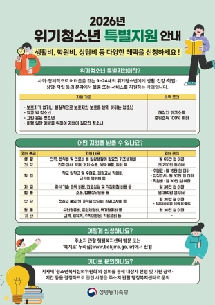 가평군, 하반기 위기청소년 특별지원 신청 접수