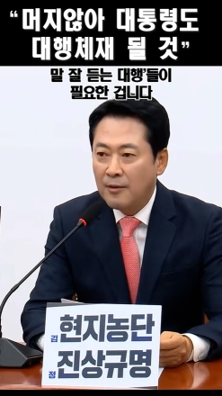"머지않아 대통령도 대행 체재가 될 것입니다"