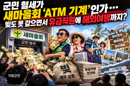 군민 혈세가 새마을회 ‘ATM 기계’인가… 서태원 군수는 다시 추진, 군의회는 또 심의