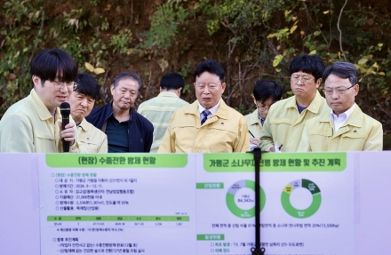 가평군, 산림청장과 소나무재선충병 긴급 현장점검
