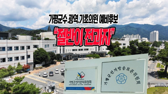 가평군수·광역·기초의원 예비후보 절반이 전과자
