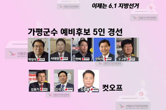 국민의힘 가평군수 후보, ‘3金 OUT’
