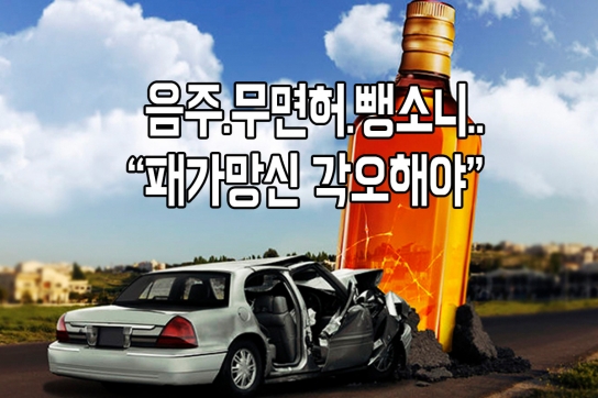 음주·무면허. 뺑소니...“패가망신 각오해야”
