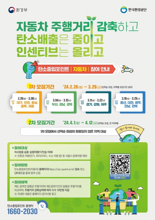 포천시, 현금으로 돌려받는 자동차 탄소중립포인트제 운영