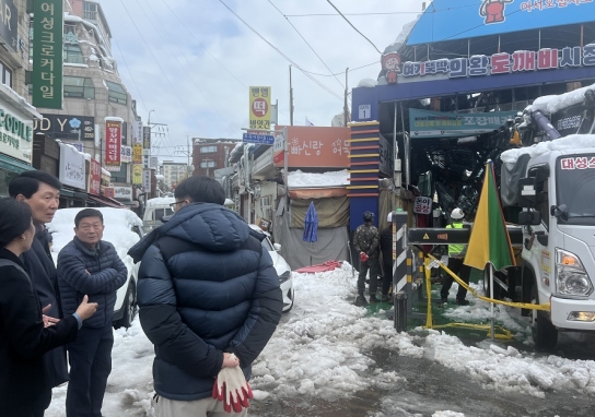경기도시장상권진흥원, 도내 골목상권·전통시장 폭설 피해 긴급 현장 점검