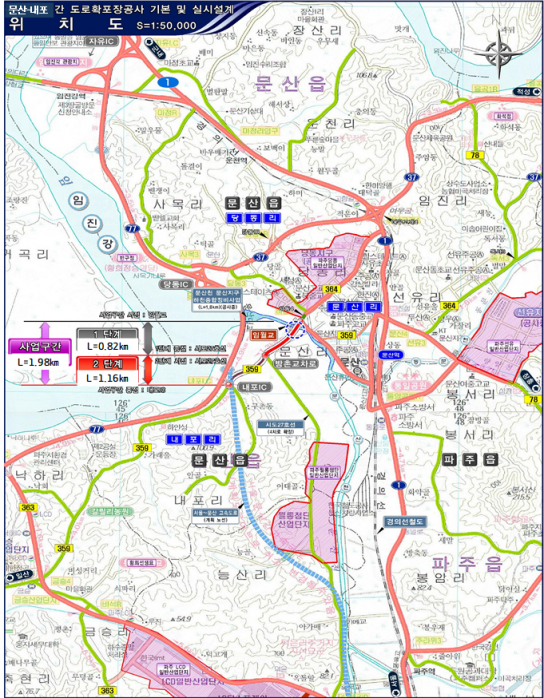 경기 북부 지방도 2개소(문산-내포 구간, 은현-봉암 구간) 11월 개통, 북부대개발 예산 투입으로 적기 개통