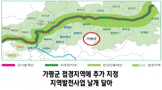 경기도 가평군 접경지역에 추가 지정. 지역발전사업 날개 달아
